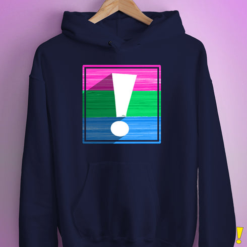Polysexual Pride Flag Exclamation Point Hoodie